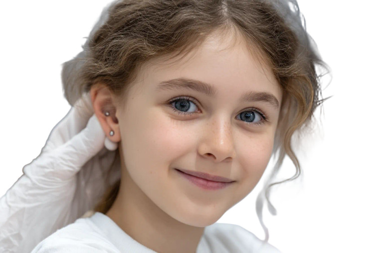 Girl Ear Piercing Vinyl Car Decal Sticker – Waterproof & UV-Resistant 8"