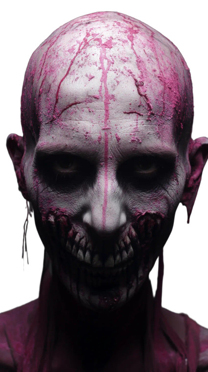 Creepy Pink Zombie Vinyl Car Decal Sticker – Waterproof & UV-Resistant 