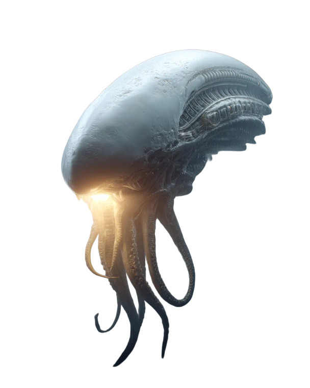 Giger-Inspired Mothership Vinyl Car Decal Sticker – Waterproof & UV-Resistant 8"