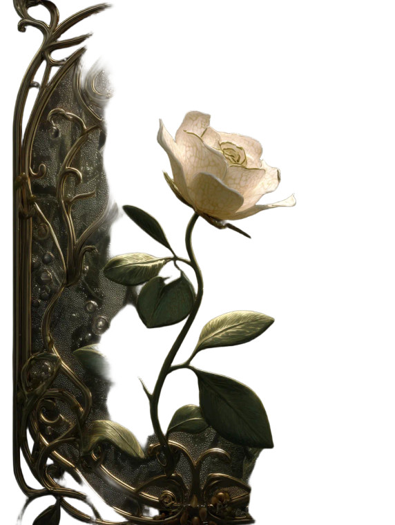 Quantum Rose Blooming Vinyl Car Decal Sticker – Waterproof & UV-Resistant 8"