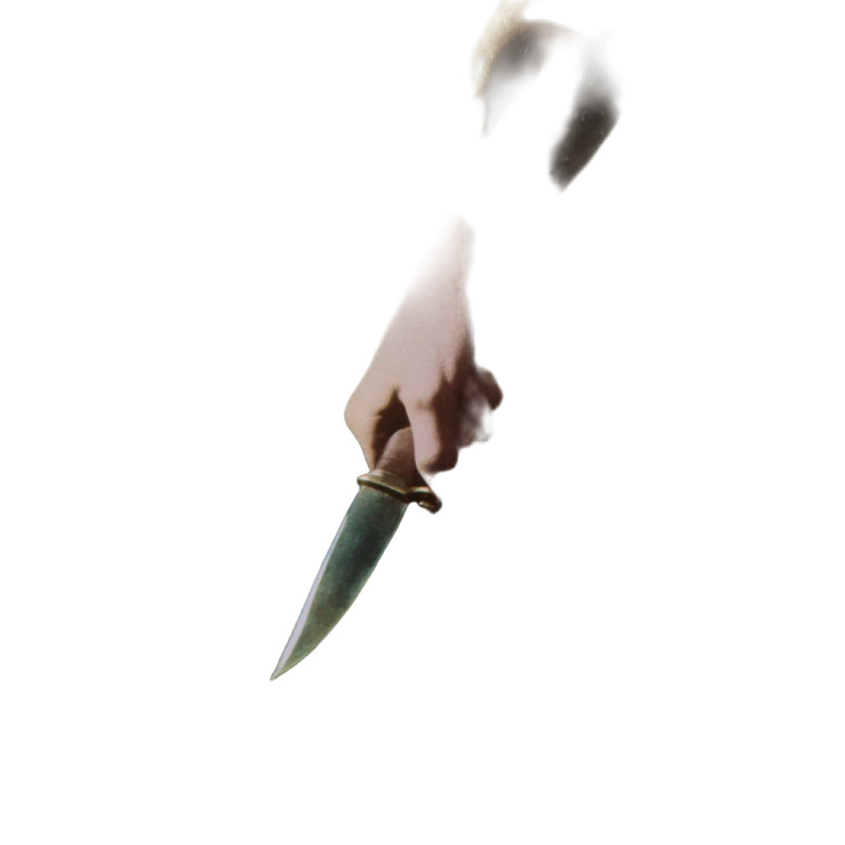 Vintage Knife Hand Vinyl Car Decal Sticker – Waterproof & UV-Resistant 8"