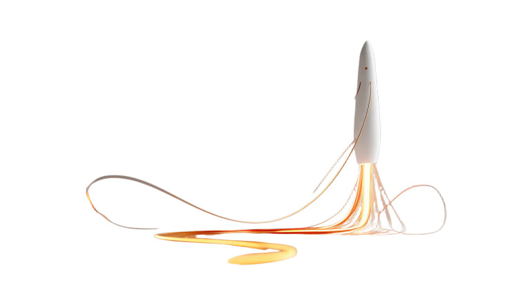 Futuristic Ceramic Rocket Vinyl Car Decal Sticker – Waterproof & UV-Resistant 8"