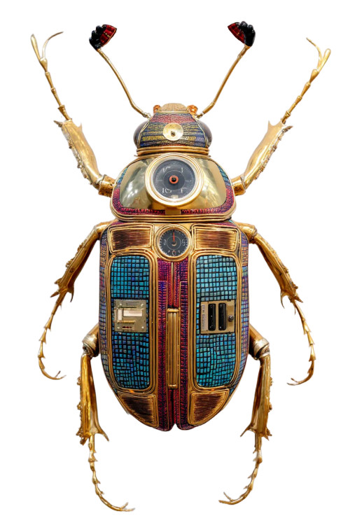 Steampunk Beetle Vinyl Car Decal Sticker – Waterproof & UV-Resistant 8"