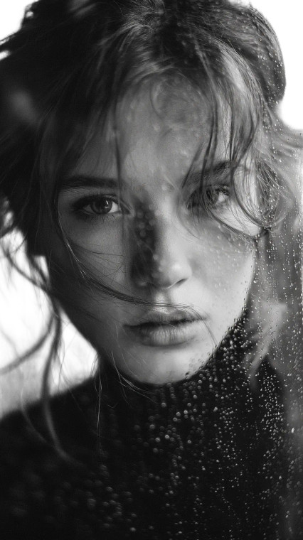 Pensive Rainy Portrait Vinyl Car Decal Sticker – Waterproof & UV-Resistant 8"