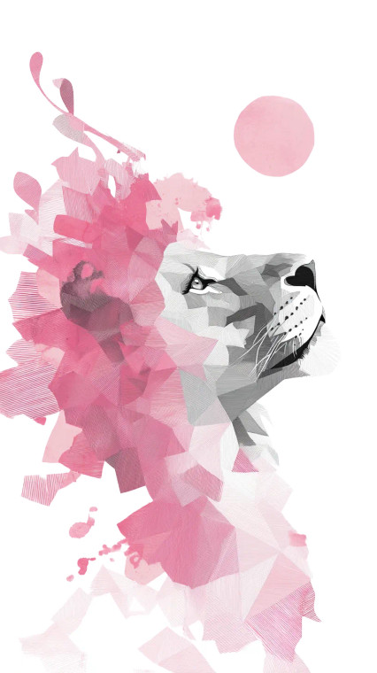 Lion With Sunflower Vinyl Car Decal Sticker – Waterproof & UV-Resistant 8"