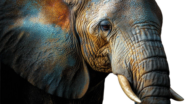 Majestic Glowing Elephant Vinyl Car Decal Sticker – Waterproof & UV-Resistant 8"