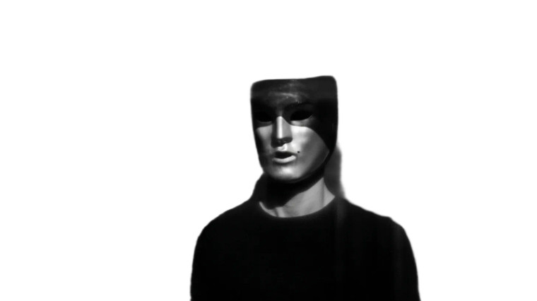 Masked Man Projection Vinyl Car Decal Sticker – Waterproof & UV-Resistant 8"