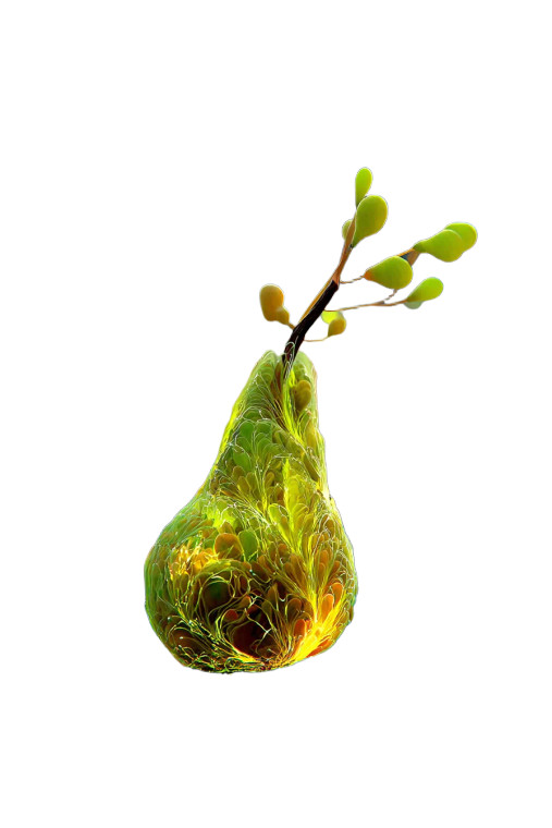 Glowing Bergamot Pears Vinyl Car Decal Sticker – Waterproof & UV-Resistant 8"