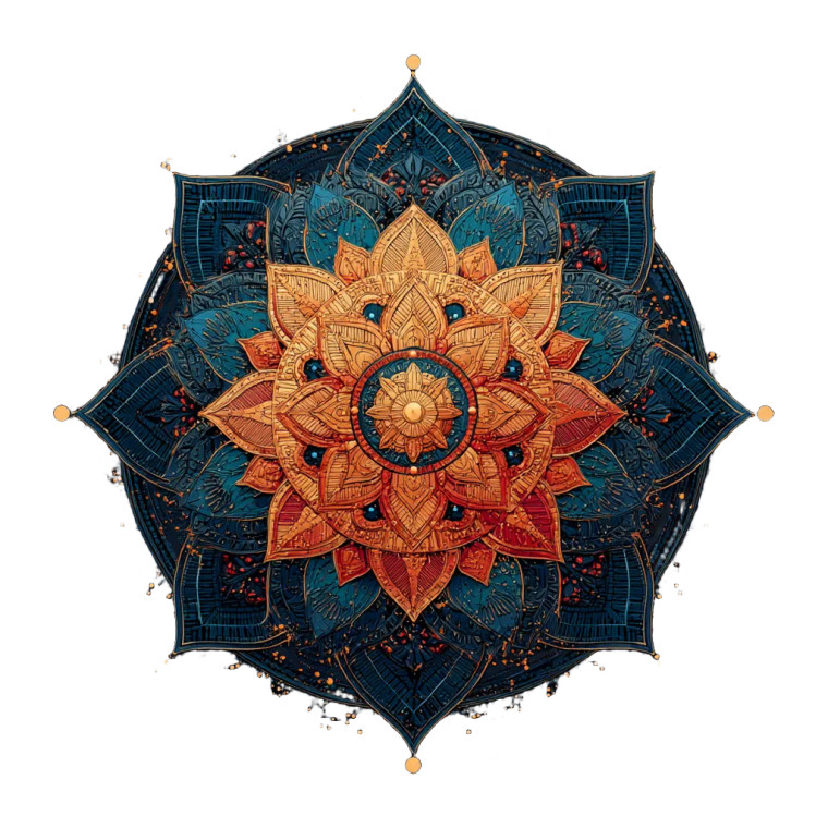 Colorful Meditation Mandala Vinyl Car Decal Sticker – Waterproof & UV-Resistant 8"