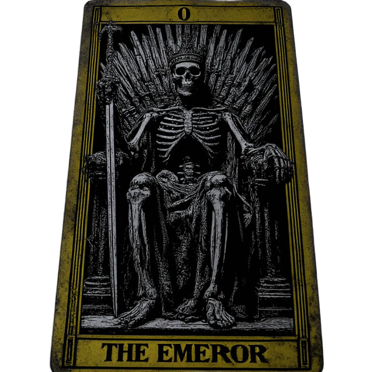 The Emperor Tarot Vinyl Car Decal Sticker – Waterproof & UV-Resistant 8"