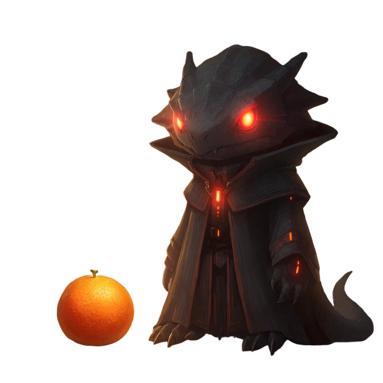 Kobold Sorcerer Orange Vinyl Car Decal Sticker – Waterproof & UV-Resistant 8"