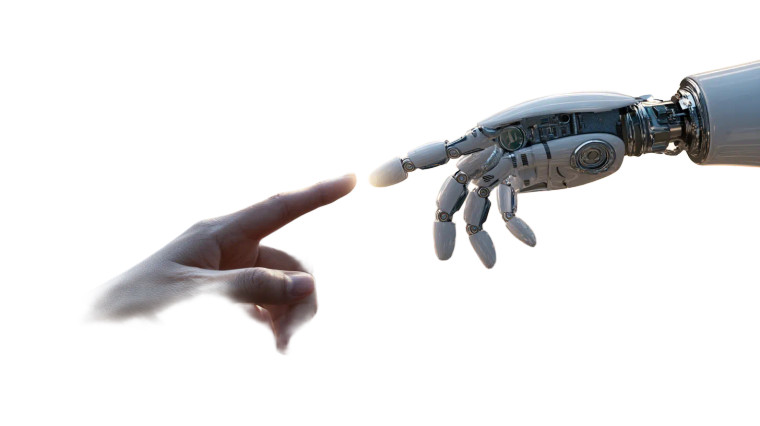 Human-Ai Collaboration Vinyl Car Decal Sticker – Waterproof & UV-Resistant 8"