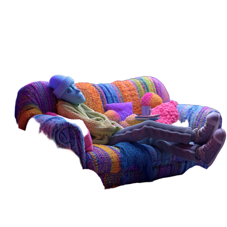 Surreal Alien Relaxing Vinyl Car Decal Sticker – Waterproof & UV-Resistant 8"