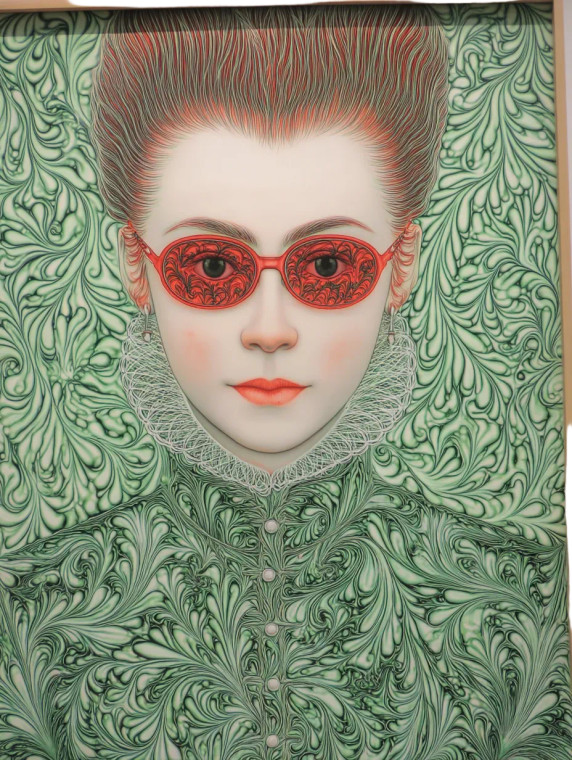 Eerie Vampiress Spectacles Vinyl Car Decal Sticker – Waterproof & UV-Resistant 8"