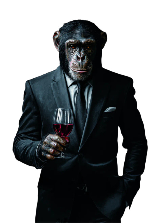 Ape In Suit Vinyl Car Decal Sticker – Waterproof & UV-Resistant 8"