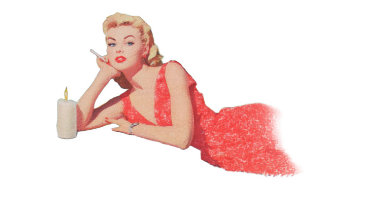 Curious Blonde In Orange Vinyl Car Decal Sticker – Waterproof & UV-Resistant 8"