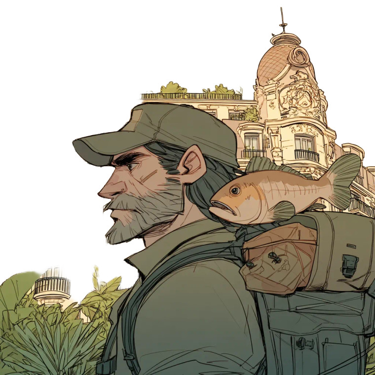 Jester On Fish V2 Vinyl Car Decal Sticker – Waterproof & UV-Resistant 8"