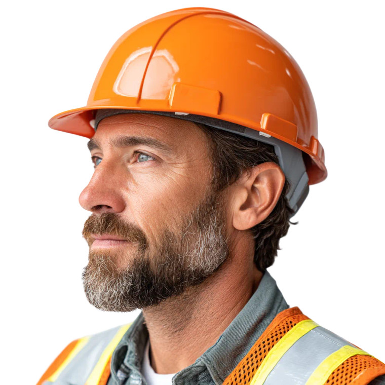 Construction Worker V3 Vinyl Car Decal Sticker – Waterproof & UV-Resistant 8"