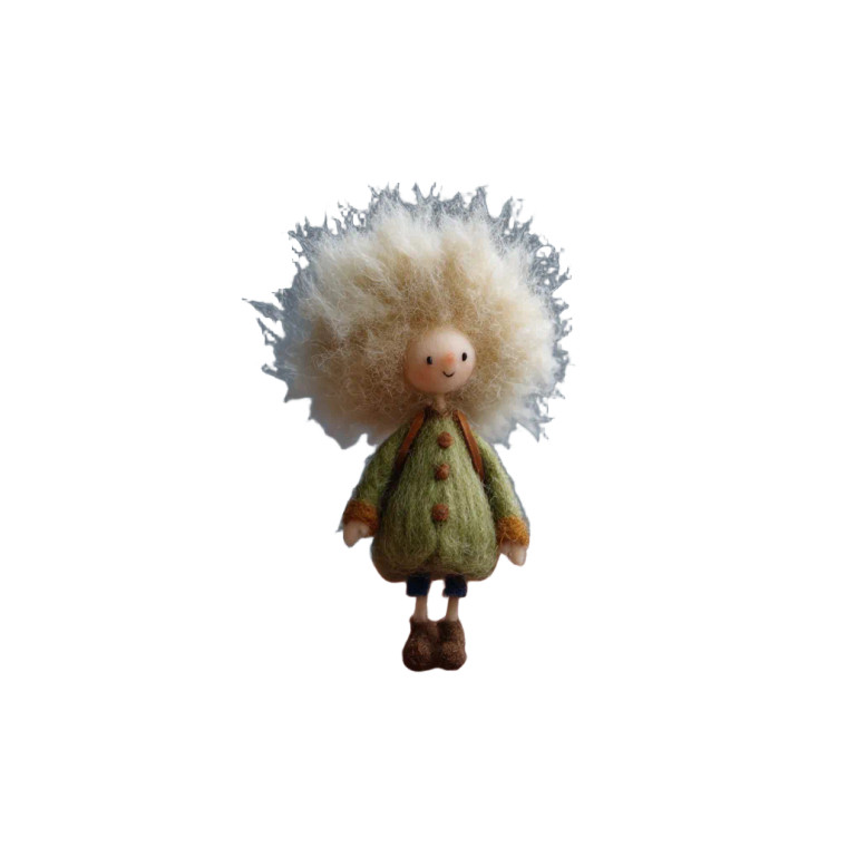 Fluffy Felt Figure Vinyl Car Decal Sticker – Waterproof & UV-Resistant 8"