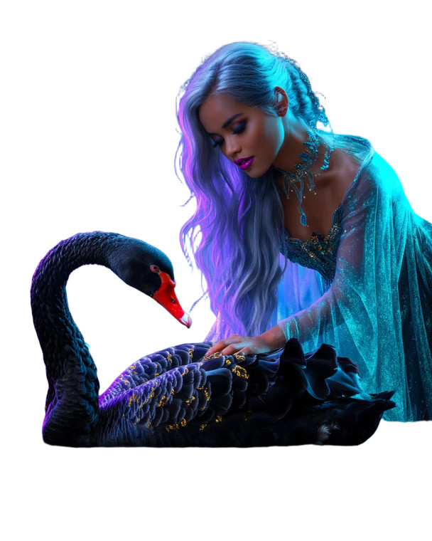 Elegant Black Swan Vinyl Car Decal Sticker – Waterproof & UV-Resistant 8"