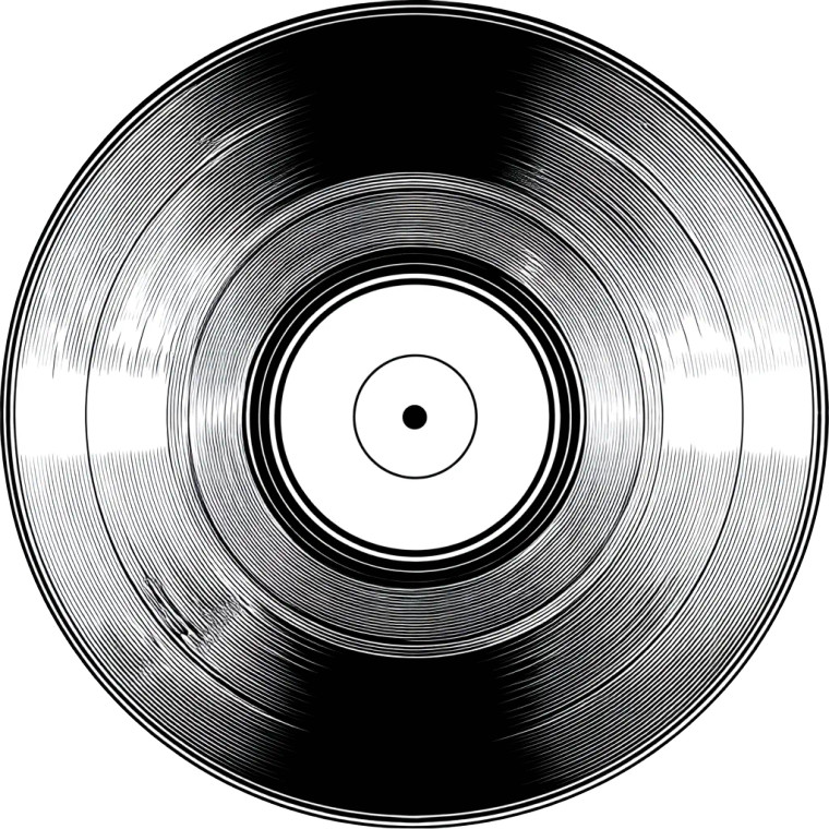 Vinyl Record Art V2 Vinyl Car Decal Sticker – Waterproof & UV-Resistant 8"