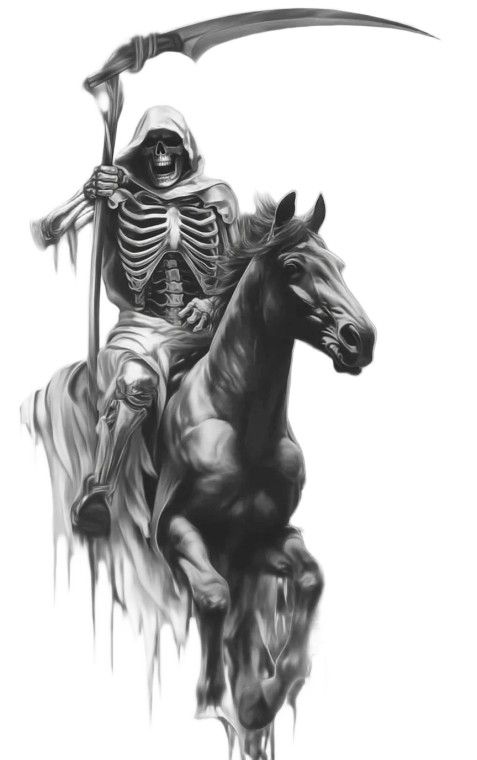 Death Riding Horse V2 Vinyl Car Decal Sticker – Waterproof & UV-Resistant 8"