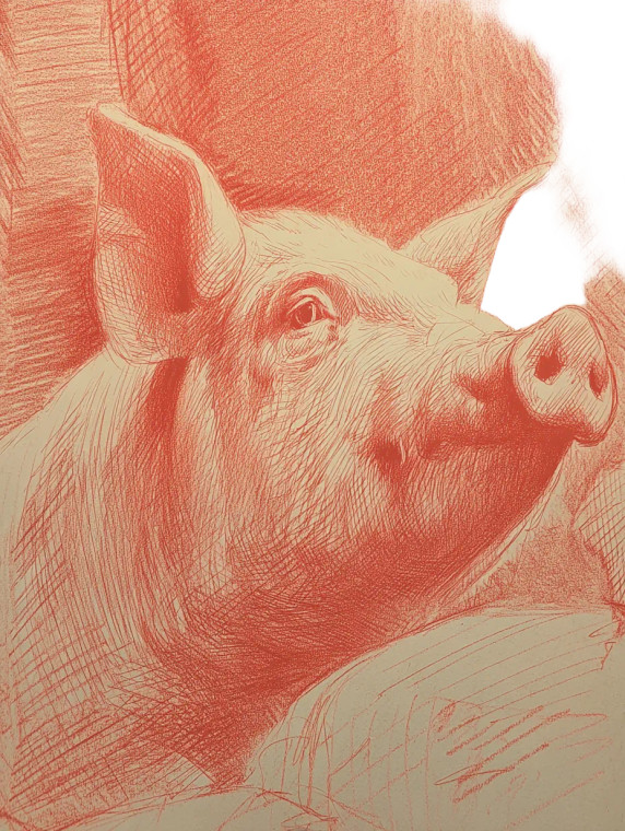 Pig'S Gaze Vinyl Car Decal Sticker – Waterproof & UV-Resistant 8"