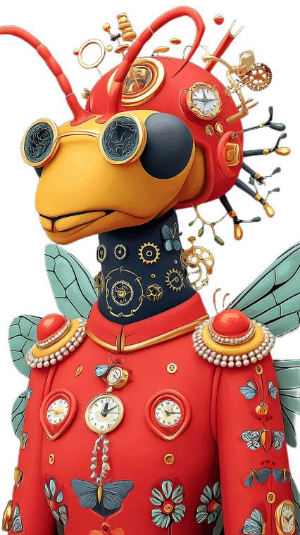 Alien Queen Bee Vinyl Car Decal Sticker – Waterproof & UV-Resistant 8"