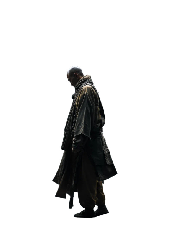 Giant Buddha Monk Vinyl Car Decal Sticker – Waterproof & UV-Resistant 8"