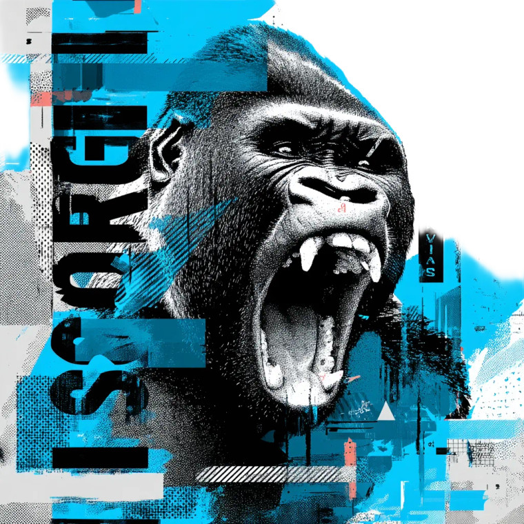 Angry Gorilla Design V2 Vinyl Car Decal Sticker – Waterproof & UV-Resistant 8"