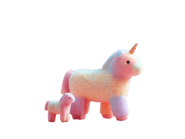 Fluffy Unicorn Fantasy Vinyl Car Decal Sticker – Waterproof & UV-Resistant 8"