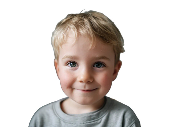 Smiling Little Boy Vinyl Car Decal Sticker – Waterproof & UV-Resistant 8"