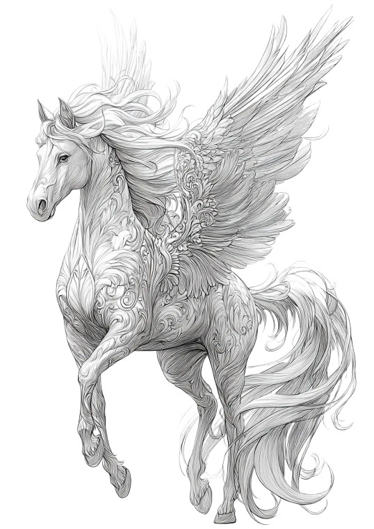 Majestic Fantasy Pegasus Vinyl Car Decal Sticker – Waterproof & UV-Resistant 8"