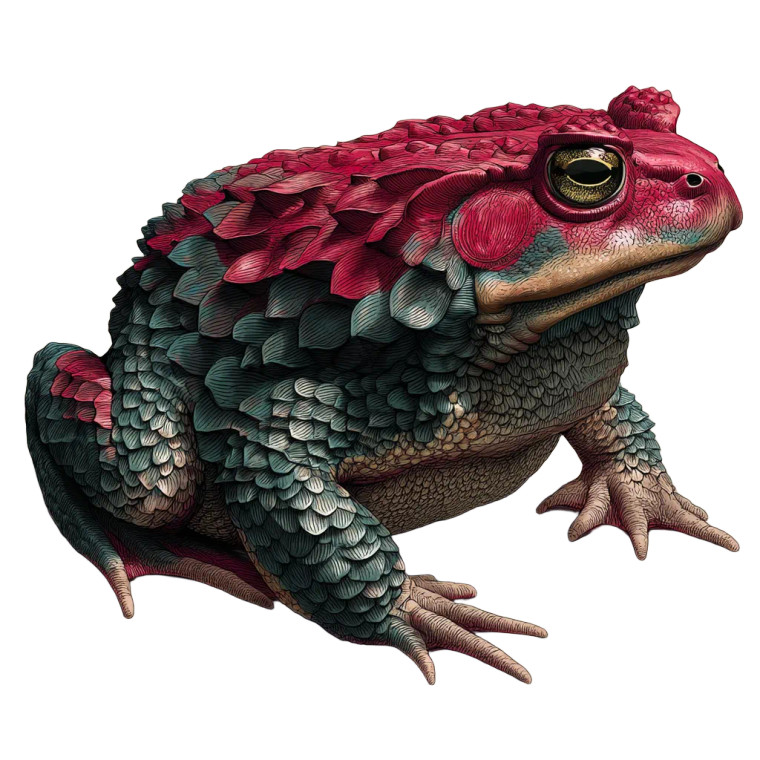 Mythological Hybrid Frog Vinyl Car Decal Sticker – Waterproof & UV-Resistant 8"