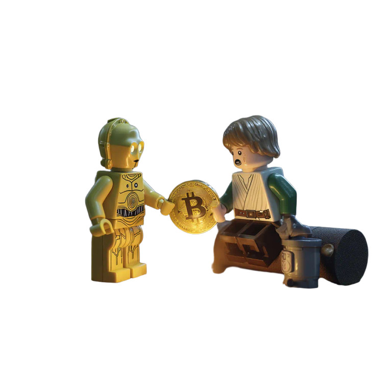 Lego C3Po Bitcoin Gift Vinyl Car Decal Sticker – Waterproof & UV-Resistant 8"