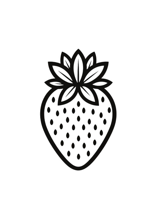Strawberry Icon Vinyl Car Decal Sticker – Waterproof & UV-Resistant 8"