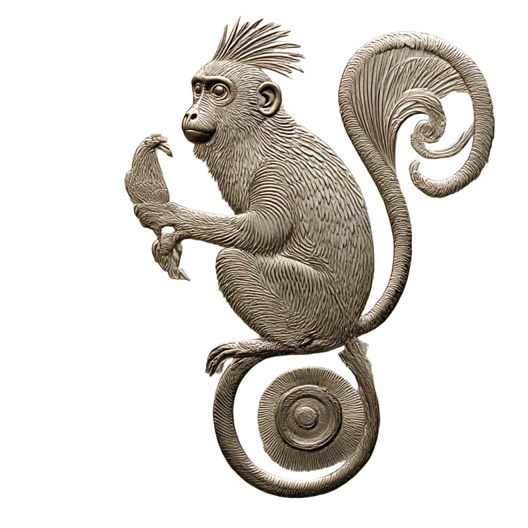 Zodiac Monkey Art Vinyl Car Decal Sticker – Waterproof & UV-Resistant 8"
