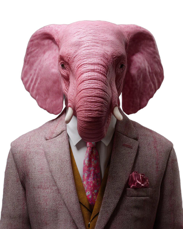 Pink Elephant Avatar Vinyl Car Decal Sticker – Waterproof & UV-Resistant 8"