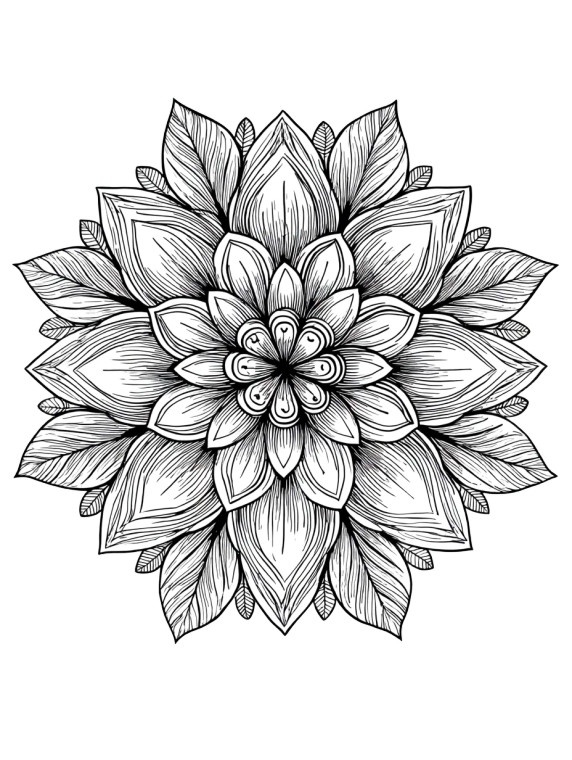 Mandala Coloring Book Vinyl Car Decal Sticker – Waterproof & UV-Resistant 8"