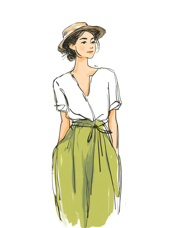 Confident Asian Woman V3 Vinyl Car Decal Sticker – Waterproof & UV-Resistant 8"