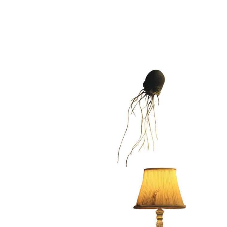 Floating Alien Observer Vinyl Car Decal Sticker – Waterproof & UV-Resistant 8"