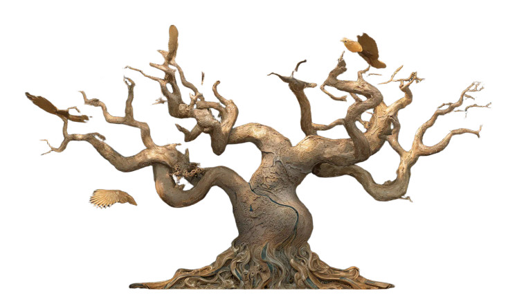 Ancient Bronze Tree Vinyl Car Decal Sticker – Waterproof & UV-Resistant 8"