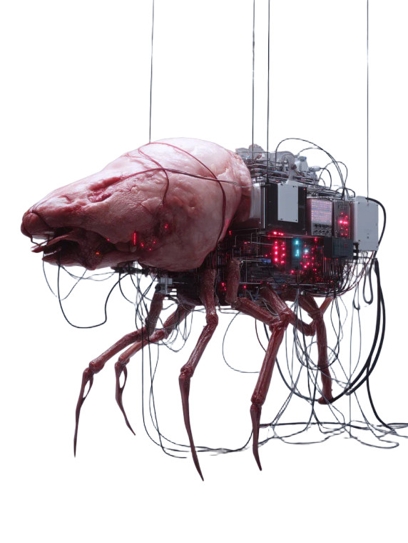 Meat-Electronics Creature Vinyl Car Decal Sticker – Waterproof & UV-Resistant 8"