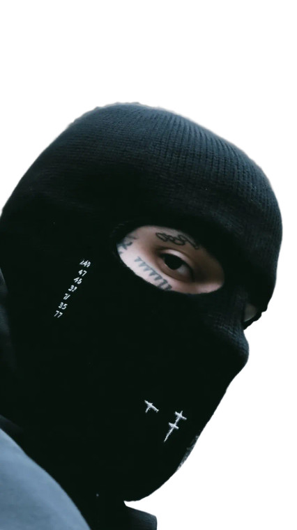 Balaclava Gaze Vinyl Car Decal Sticker – Waterproof & UV-Resistant 8"