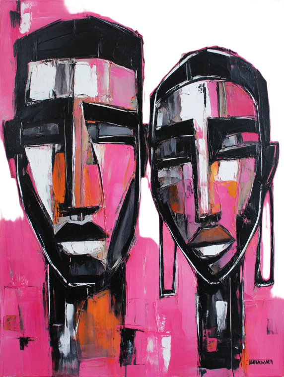 Twin Flames Painting Vinyl Car Decal Sticker – Waterproof & UV-Resistant 8"