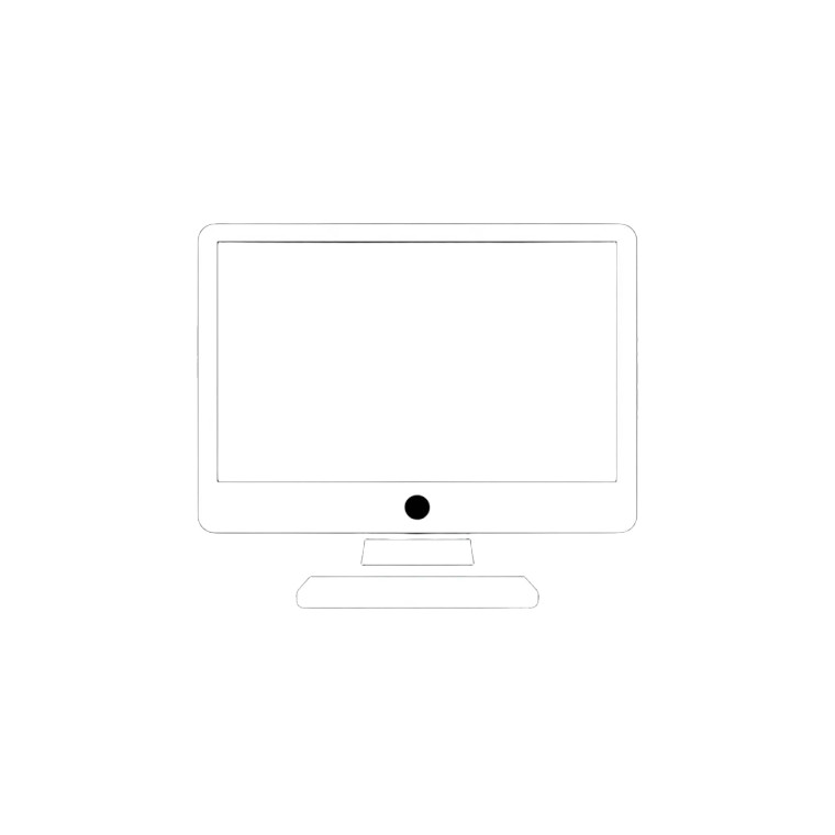 Pc Desktop Symbol Vinyl Car Decal Sticker – Waterproof & UV-Resistant 8"