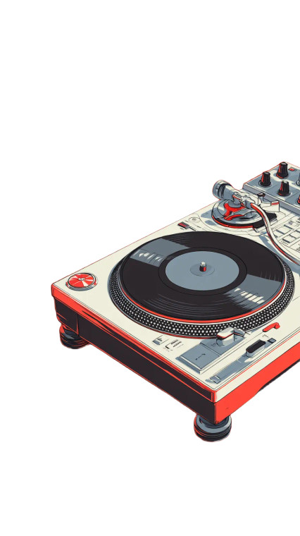 Dj Console V2 Vinyl Car Decal Sticker – Waterproof & UV-Resistant 8"
