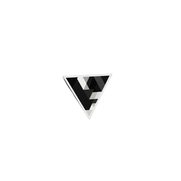 Black Triangle Vinyl Car Decal Sticker – Waterproof & UV-Resistant 8"