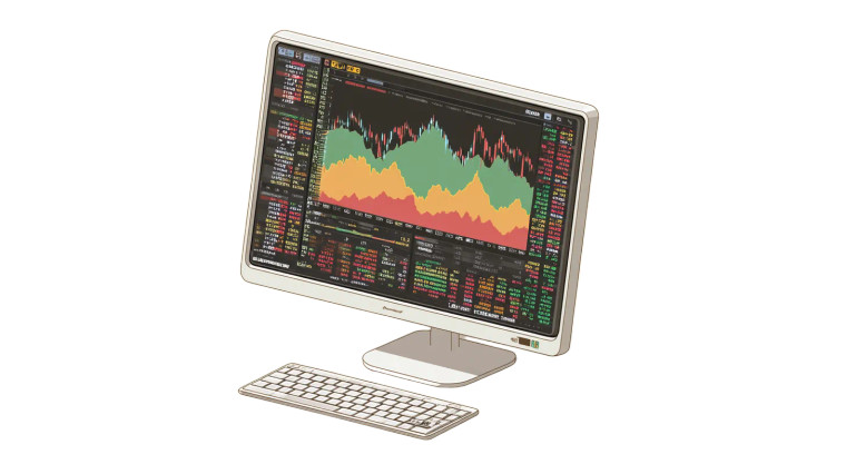 Electronic Forex Chart Vinyl Car Decal Sticker – Waterproof & UV-Resistant 8"