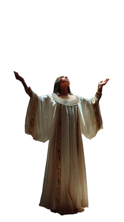 Ancient Egyptian Priestess Vinyl Car Decal Sticker – Waterproof & UV-Resistant 8"